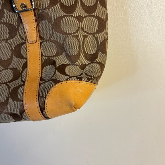 Coach Brown & Tan Hamptons Market Mini Signature Tote Bag - Picture 6 of 16